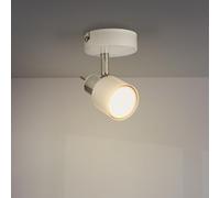 M Ledme - Lampada da soffitto Serie White 1 faretto GU10, per uso in ambienti interni asciutti IP20, lampadina non inclusa, adatta per bagno, soggiorno, camera da letto e cucina