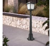 M Ledme Lanterna da esterno House Series - IP44 impermeabile, tre attacchi E27, lampada da parete in acciaio nero e vetro per giardino, terrazza o ingresso (lampadina non inclusa)