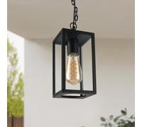 M Ledme - Plafoniera LED da esterno serie Ducte, attacco E27, impermeabile IP44, finitura nera. Ideale per giardini, terrazze, ingressi e portici (lampadina non inclusa)