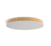 M Ledme - Plafoniera Led Legno Neox 24W, ø30 cm, CCT Dimmerabile da Luce Fredda a Luce Calda, ideale per Cucina, Balcone e Camera da Letto.