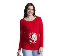 M.M.C. Best Mom Ever - Simpatica graziosa T-Shirt Premaman Manica Lunga per la Gravidanza