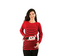 M.M.C. Ciao Ciao - Simpatica graziosa T-Shirt Premaman Manica Lunga per la Gravidanza