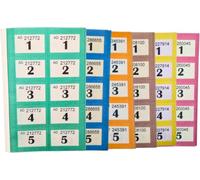 M&M PRIME 12 libri per biglietti della lotteria da 1 a 500, biglietti numerati per guardaroba, sorteggio fortunato, estrazione della tombola, estrazione a premi ed eventi di beneficenza