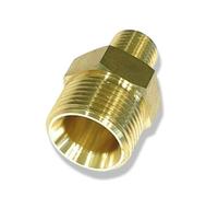 M&M Smartek Adattatore idropulitrice M22 x 1,5 AG a 1/4" AG corto - Connettore 1: filettatura esterna M22 x 1,5 - Connettore 2: 1/4" filettatura esterna - Materiale: ottone