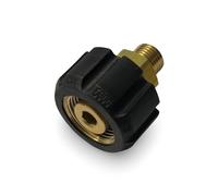 M&M Smartek Adattatore per idropulitrice M22x1,5 IG su 1/4" AG - Collegamento 1: filettatura interna M22x1,5 - Collegamento 2: filettatura esterna 1/4" - Materiale: ottone con protezione in plastica