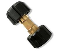 M&M Smartek Adattatore per idropulitrice M22x1,5 IG su M22x1,5 IG lungo - Materiale: ottone con protezione in plastica per una migliore presa - Compatibilità universale