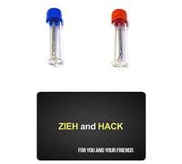 M&M Smartek Confezione da 2 biberon con cucchiaio telescopico, con biglietto per tabacco da fiuto, set da naso che cola, dosatore in vetro, dosatore, dispenser | quantità a scelta (confezione da 2)