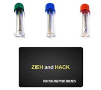 M&M Smartek Confezione da 3 biberon con cucchiaio telescopico con biglietto per tabacco da fiuto | Set da naso | dosatore in vetro | dispenser | quantità a scelta (confezione da 3)