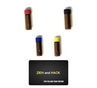 M&M Smartek Flacone con cucchiaio telescopico e biglietto per tabacco da fiuto | Set da naso | dosatore in vetro | dispenser | Sniff Snuff (confezione da 4 pezzi)