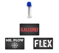 M&M Smartek Flacone con cucchiaio telescopico e pallina & "Flex" & "MR. PLOW" per tabacco da fiuto | Set dosatore in vetro | dispenser | Sniff Snuff (confezione da 1)
