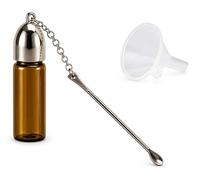 M&M SMARTEK Mini dosatore con cucchiaino per Tabacco da fiuto, Marrone | Dosatore compatto per tabacco da fiuto, riutilizzabile e pratico; controllare colore, misura e accessori inclusi.
