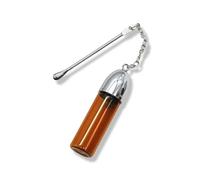 M&M Smartek mini dosatore con cucchiaino per tabacco da fiuto, marrone | Dosatore compatto per tabacco da fiuto, riutilizzabile e pratico; controllare colore, misura e accessori inclusi.