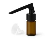 M&M SMARTEK Mini dosatore con cucchiaino per Tabacco da fiuto, Nero/Marrone | Dosatore compatto per tabacco da fiuto, riutilizzabile e pratico; controllare colore, misura e accessori inclusi.
