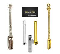 M&M Smartek mini dosatore con cucchiaino per tabacco da fiuto, oro/argento | Dosatore compatto per tabacco da fiuto, riutilizzabile e pratico; controllare colore, misura e accessori inclusi.