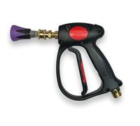 M&M Smartek Pistola ad alta pressione per/compatibile con Kranzle Kärcher HD HDS M22 AG con attacco rapido da 1/4" e ugello con angolo di spruzzo di 25° e protezione ugello (viola)