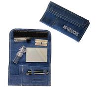 M&M Smartek Set da 7 pezzi per tabacco da fiuto Narcos Astuccio con specchio, 2 dosatori, bacchette, tubi per tabacco da fiuto (blu)