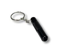 M&M Smartek Tubo in alluminio con portachiavi - per il tuo tabacco da fiuto - Zieh - Tubetti - Snuff - Dispenser per snorter - Lunghezza 50 mm (nero)