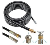 M&M Smartek - Tubo per la pulizia dei tubi per/compatibile con idropulitrice Nilfisk GERNI, attacco AG M22 x 1,5 IG per adattatore a baionetta e 2 ugelli rotanti, 4 pezzi (25 metri)