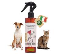 M' MA PETS Shampoo Secco per Cani e Gatti 100% Naturale, Made in Italy - Senza Acqua, Senza Parabeni e Siliconi - Con Cheratina e Pantenolo - Spray Detergente per Pelo Lucente e Morbido - 250ml