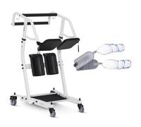 M MCombo sollevatore con cintura di trasferimento, aiuto per alzarsi dal letto per anziani, assistenza trasferimento 180KG, ausilio camminata sedia a rotelle 86 x 64 x 118 CM, STA447BK