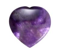 M METERXITY 1-Pack Pietre Ansia Giada 1.57 pollici Cuore Viola | Rocce, Cristalli, Protezione, Energia Lenitiva, Meditazione per Mamme e Donne, Regali per San Valentino