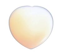 M METERXITY 1-Pack Pietre della Preoccupazione 1.57 in Giada Bianco | Cristalli d'Ansia, Protezione e Energia Calmante, Regali di San Valentino, Rocce a Forma di Cuore