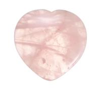 M METERXITY 1-Pack Pietre della Preoccupazione, 1.57 pollici [Rosa] | Giada, Cristalli dell'Ansia, Pietre a Forma di Cuore, Protezione nonché Energia Calmante, Mamma Donne Meditazione