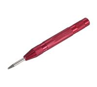 M METERXITY 1-Pack Punzone Automatico A Centratura, 133mm Acciaio Ad Alta Velocità Punzone A Molla Per Lamiera/Legno/Vetro, Punzone Regolabile Per Rompere vetro [Rosso]