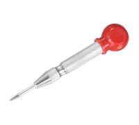 M METERXITY 1-Pack Punzone Automatico A Molla, Punzone Per Chiodi In Acciaio Rapido 133mm Con Cuscinetto Palmare Per Piastre Di Acciaio/Tavole Di Legno/Vetro [Tonalità Argento]