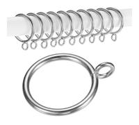 M METERXITY 10-Pack Anello Per Tendina Con Occhiello 1.25 Pollici DI Adatto A Fino A 1 Pollice Asta Per Tendine Anelli In Metallo Argentato Per Finestra Scorrevole Porta Bagno Asta Doccia