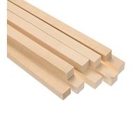 M METERXITY 10-Pack Asticelle Quadrate In Legno, 15/32 X 12 Pollici Asticelle Quadrate In Legno Grezzo, In Legno Duro Per Progetti Fai Da Te/Modellismo/Arti E Mestieri [Colore Legno]