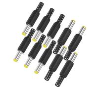 M METERXITY 10-Pack Connettori Maschio DC, 5.5x2.1mm Connettore A Baretto con Anima in Rame Puro per Alimentazione Laptop/CCTV Telecamere di Sicurezza/Illuminazione Connettore [Giallo]