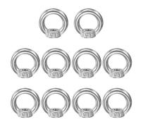 M METERXITY 10 Pcs Dado Ad Occhio Di Sollevamento M8, 304 Acciaio Inossidabile Dado Filettato Ad Anello Metrico Per Appendere Lampadari Luci E Altro [Tono Argento]