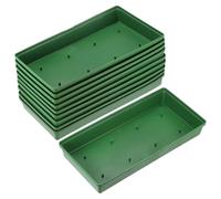 M METERXITY 10-Pezzi Vassoi per Centrotavola Floreali, 10,24" Base per Composizione Floreale Ciotola Plastica per Tavolo/Festa/Matrimonio, Scatola Porta Schiuma Floreale Rettangolare [Verde]
