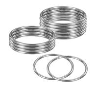 M METERXITY 12-Pack Anelli Dream Catcher, 2 Pollici Anelli Rotondi In Acciaio Inossidabile Per Macramè, Cerchi Metallici Per Fiori, O Ring Per DIY Ghirlande Nuziali Argento 0.12 Pollici