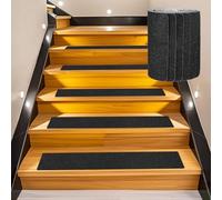 M METERXITY 12-Pack Nastro Antiscivolo Adesivo 30" x 6" Migliore Grip Esterno Nastro Antiscivolo Alta Trazione Adesivo Abrasivo per interno/Esterno [Nero]