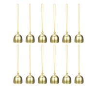 M METERXITY 12-Pz Campane Appese, Piccole Campane Decorative Campanelli a Vento Campanelli Vintage per Decorazioni Natalizie/Casa/Finestra/Giardino, Pendente Campana Appesa [Oro, Giallo]