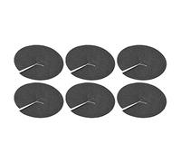 M METERXITY 12pz Pacciamatura Cerchio - Rotondo Non Tessuto Tessuto Albero Protezione Tappetino, Fioriera Barriera Controllo Erbacce, Applicazione Piante Esterni (5.4", Nero)