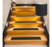 M METERXITY 15-Pack Nastro Antiscivolo 24" x 4" Miglior Nastro Adesivo Grip Grana Esterno Nastro Antisdrucciolo Alta Aderenza Frizione Abrasivo Adesivo per Scale Interno/Esterno [Nero]