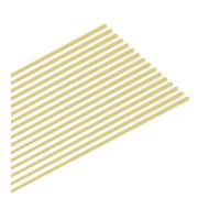 M METERXITY 16-Pz Asta in Ottone, 0.5mmx200mm Asta Rotonda in Ottone H65 per Perni per Manici Coltelli Materiale per Realizzazione Coltelli/Modelli, Rivetto per Tornio Asta per Dado