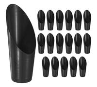 M METERXITY 18-Pezzi Bonsai Terreno Palette, Plastica Giardino Terreno Pale Secchiello Pala Rinvaso Pale per Trapianto/Fiore Piantagione/Pianta Grassa, Piccoli Giardino Attrezzi [Nero]