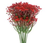 M METERXITY 18-Pz Fiori Artificiali, 11,4" Mazzi Plastica Finta Gypsophila, Fiori Finti Tocco Reale, per Decorazioni Casa/Matrimonio/Natale/Fai da Te/Festa/Ufficio Giardino [Rosso]