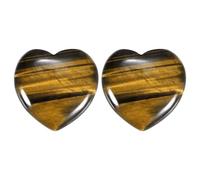 M METERXITY 2-Pack 1.18 Pollici Pietre Preoccupazione Giada, Oro Nero | Cristalli Ansia, Rocce a Cuore, Protezione, Energia Lenitiva, Meditazione Mamma Donna, Favori San Valentino