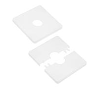 M METERXITY 2-Pack Flangia A Parete Divisa, Per Tubo OD 0.8 Pollici/20mm Piastra ABS Quadrata Autoadesiva Copritubo Per Tubazioni Dell'Acqua/Rubinetti [Bianco]