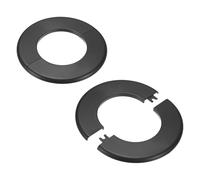 M METERXITY 2-Pack Flangia Divisoria Da Parete, Per Tubo OD 3 Pollici/76mm Piastra ABS Rotonda Autoadesiva Coperture Idrauliche Per Tubo Dell'Acqua/Rubinetti [Nero]