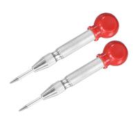 M METERXITY 2-Pack Punzone Automatico A Molla, Punzone Per Chiodi In Acciaio Rapido 133mm Con Cuscino Palmare Per Piastre Di Acciaio/Legno/Vetro, Punzone A Impatto [Tonalità Argento]