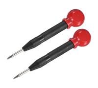 M METERXITY 2-Pack Punzone Automatico A Molla, Punzone Per Chiodi In Acciaio Rapido Da 133mm Con Cuscino Palmare Di Acciaio/Legno/Vetro, Strumento Regolabile Per Rompere vetro [Nero]