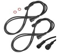 M METERXITY 2 Pcs Cavo Di Estensione Impermeabile, Cavo Di Prolunga 4 Pin 3.28 Ft/1m Con Connettori Maschio E Femmina 22AWG IP67 Per Faretti Esterni/Luci LED Per Pavimentazione [Nero]