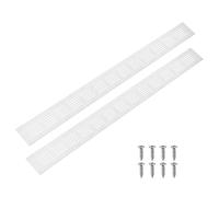 M METERXITY 2 Pcs Griglie Di Ventilazione Per Porte Interne 20 X 2 Pollici/500 X 50mm Griglia Di Ventilazione In Lega Di Alluminio Griglia D'Aria Rettangolare Con 8 Viti [Argento]