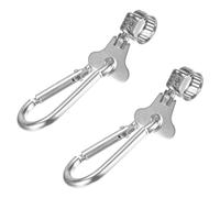 M METERXITY 2 Pezzi Anelli Per Asta Bandiera 0.2-0.5 Pollici, Clip Regolabili Per Asta Bandiera Con Morsetto Per Tenere La Bandiera, Anelli In Acciaio Inossidabile Per Giardino/Barca/Veicolo